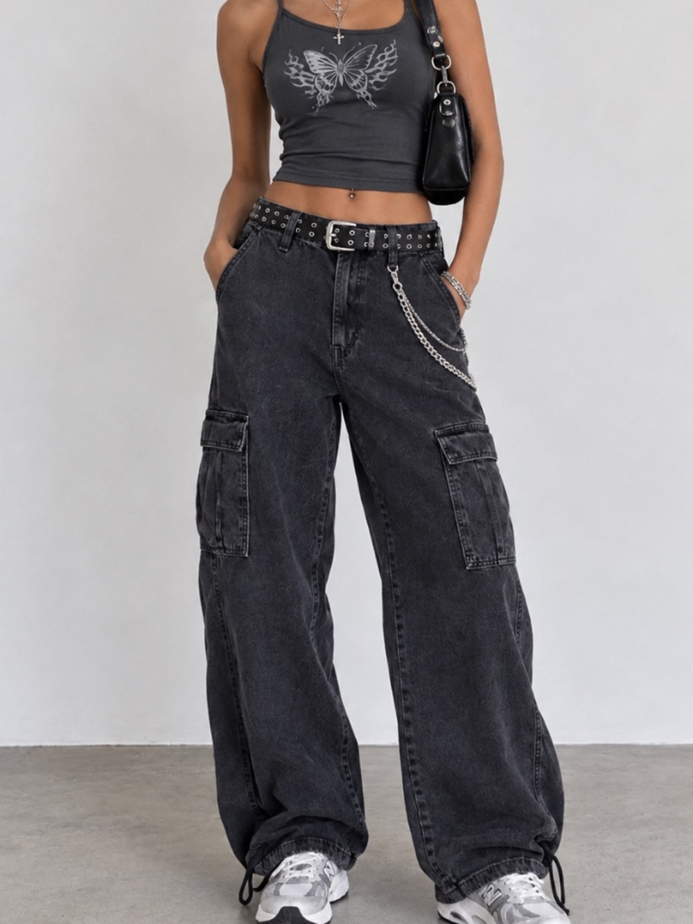 Levi’s 94 Baggy Black Wide Leg Y2K Jeans W27